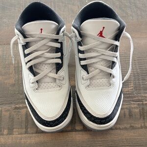 Kids White/Black Jordan 3 Retros